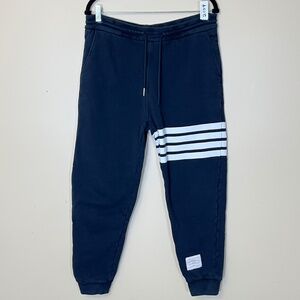 Thom Browne 4 Bar Cotton Sweatpants Joggers - Men's Size 4 / L - Blue